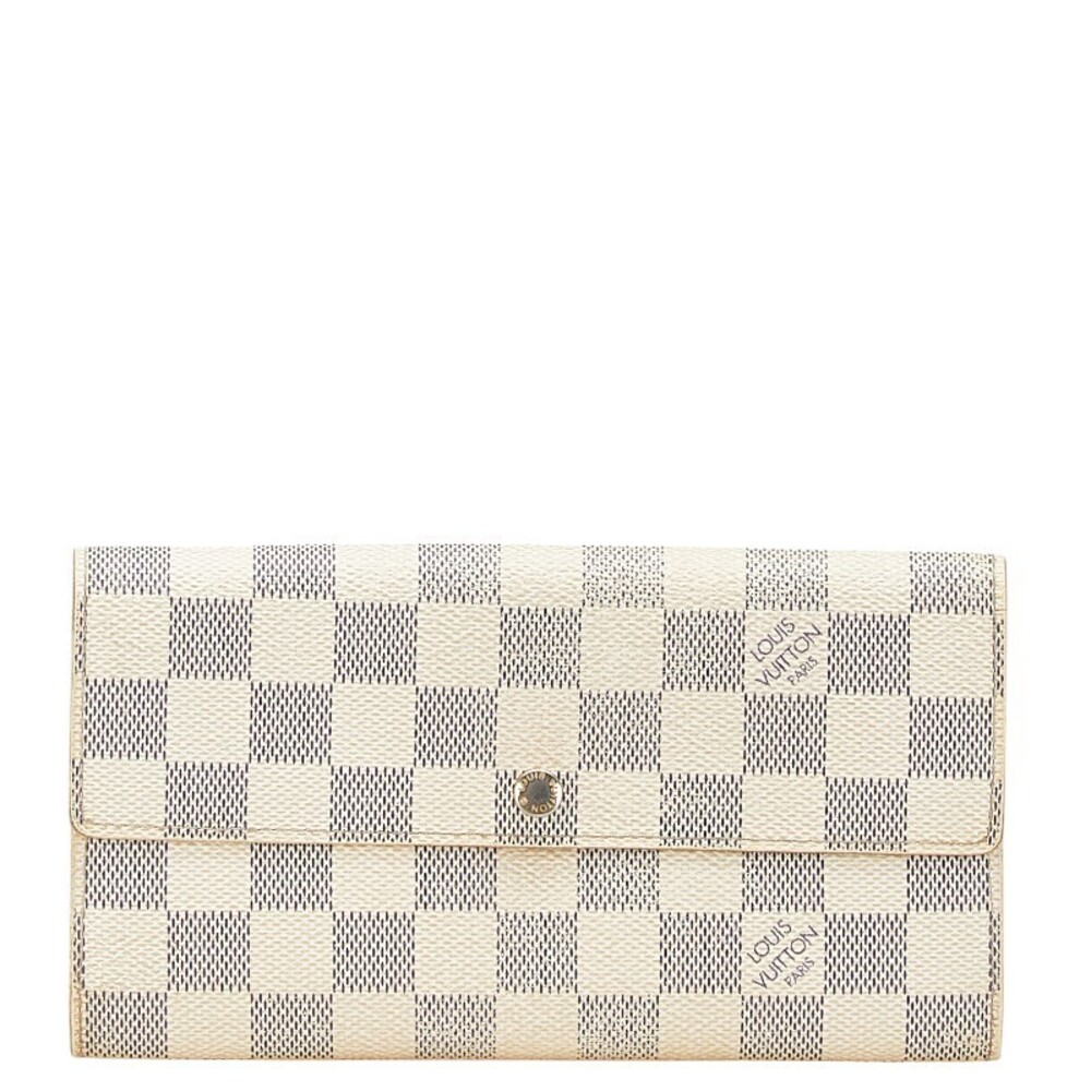 Louis Vuitton Azur White Portefeuille Wallet Sarah Long